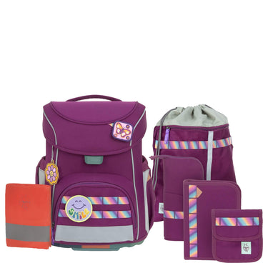 Lässig School Set Slim Unique - Schulranzen Set 7tlg. (Lilac) - Markenkoffer