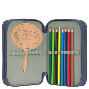 Lässig School Triple Pencil Case - Mäppchen (Unique Navy) - Markenkoffer
