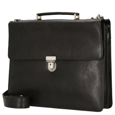 Leonhard Heyden Tradition - Aktentasche 1 Fach Leder 15" 38 cm (schwarz) - Markenkoffer
