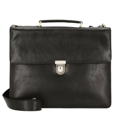 Leonhard Heyden Tradition - Aktentasche 1 Fach Leder 15" 38 cm (schwarz) - Markenkoffer