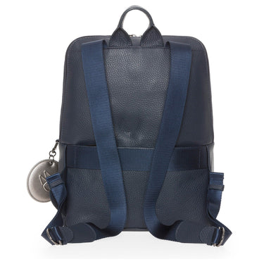 Mandarina Duck Mellow Leather - Rucksack 13" 36 cm Leder (dress blue) - Markenkoffer