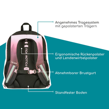 Neoxx FLOW - Schulrucksack 42.5 cm (Sweet like sunset) - Markenkoffer