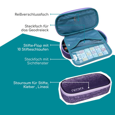 Neoxx JUMP - Schlampermäppchen 22.5 cm (Glitterally perfect) - Markenkoffer