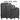Paradise by CHECK.IN Kingston - 4 - Rollen - Trolley Set 3tlg. (schwarz) - Markenkoffer