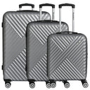 Paradise by CHECK.IN Kingston - 4 - Rollen - Trolley Set 3tlg. (silber) - Markenkoffer