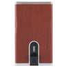 Piquadro Black Square - Estuche para tarjetas de crédito 5cc 10 cm (marrón)