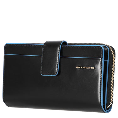 Piquadro Blue Square - Damengeldbörse 12cc 17.5 cm (black) - Markenkoffer