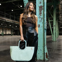 reisenthel shopping loopshopper L - Einkaufstasche mit Bügel 46 cm (cord mint) - Markenkoffer