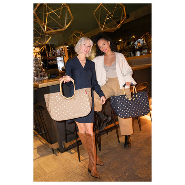 reisenthel shopping loopshopper L - Einkaufstasche mit Bügel 46 cm (frame metallic dots coffee) - Ansicht 4