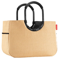reisenthel shopping loopshopper L - Einkaufstasche mit Bügel 46 cm (frame raffia black) - Markenkoffer