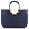 reisenthel shopping loopshopper L - Bolsa de compras con marco 46 cm (diseño romboidal midnight gold)
