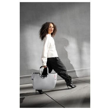 reisenthel shopping loopshopper L - Einkaufstasche mit Bügel 46 cm (herringbone grey) - Markenkoffer