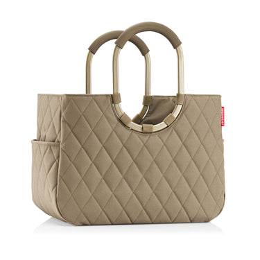 reisenthel shopping loopshopper L - Einkaufstasche mit Bügel 46 cm (rhombus olive) - Markenkoffer