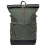 Sandqvist Icon Rolltop - Rucksack L 16" 65 cm erw. (dawn Green with dark brown leather) - Markenkoffer
