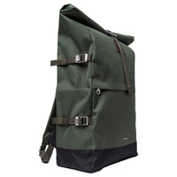 Sandqvist Icon Rolltop - Rucksack L 16" 65 cm erw. (dawn Green with dark brown leather) - Ansicht 2