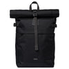Sandqvist Icon Rolltop - Mochila M 14" 60 cm (negro/ negro con cuero negro)
