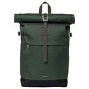Sandqvist Icon Rolltop - Rucksack M 14" 60 cm (dawn green with dark brown leather) - Markenkoffer