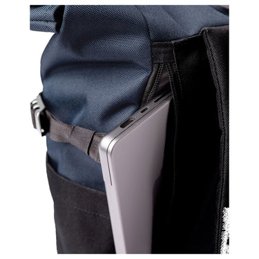 Sandqvist Icon Rolltop - Rucksack M 14" 60 cm (multi black/ navy with black leather) - Markenkoffer