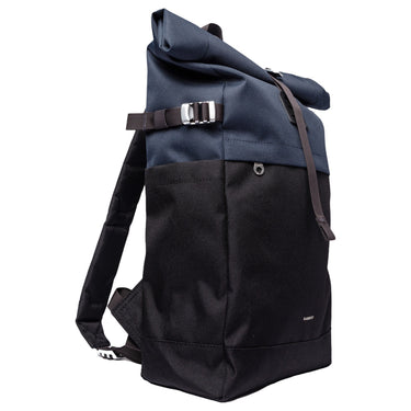 Sandqvist Icon Rolltop - Rucksack M 14" 60 cm (multi black/ navy with black leather) - Markenkoffer