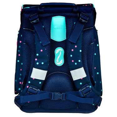 Scooli EasyFit Glow DIN - Schulranzen Set 5tlg. (Dotty Dolphin) - Markenkoffer