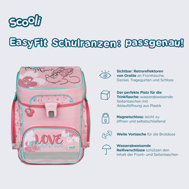 Scooli EasyFit - Schulranzen Set 5tlg. (Minnie Mouse) - Markenkoffer