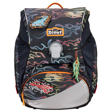 Scout Alpha Exklusiv Safety Light - Schulranzen Set 5tlg. (Flames) - Markenkoffer