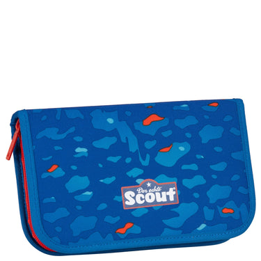 Scout Alpha Exklusiv Superflash - Schulranzen Set 4tlg. (Blue Dino) - Markenkoffer