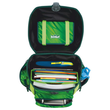 Scout Genius DIN - Schulranzen Set 4 tlg. mit Turnbeutel (Dino Rex) - Markenkoffer