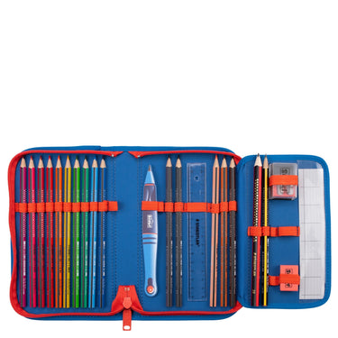 Scout Genius Exklusiv Superflash - Schulranzen Set 4tlg. (Blue Dino) - Markenkoffer