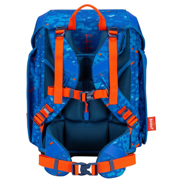Scout Genius Exklusiv Superflash - Schulranzen Set 4tlg. (Blue Dino) - Markenkoffer