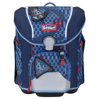 Scout Micro Exklusiv Safety Light - Schulranzen Set 4 tlg. (Spacer Explorer) - Markenkoffer