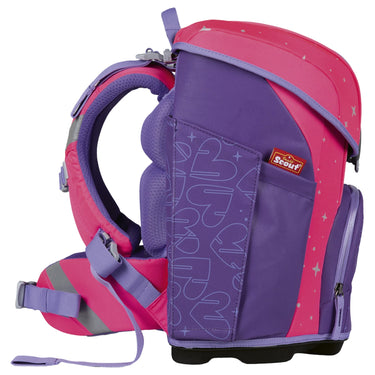 Scout Micro Exklusiv Superflash Extreme - Schulranzen Set 4tlg. (Heartbeat) - Markenkoffer