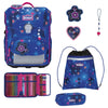 Scout Neo Exclusivo LED - Set de Mochila Escolar 4 piezas (Unicornio Blanco)