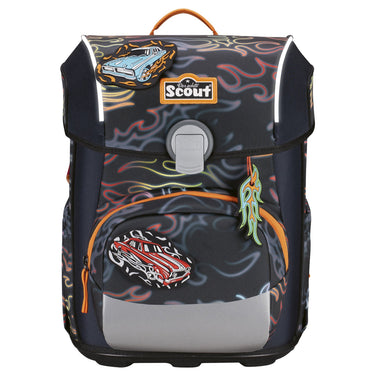 Scout Neo Exklusiv Safety Light - Schulranzen Set 5tlg. (Flames) - Markenkoffer