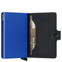 Secrid Matte Miniwallet - Geldbörse RFID 6.5 cm (black - blue) - Markenkoffer