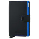 Secrid Matte Miniwallet - Geldbörse RFID 6.5 cm (black - blue) - Markenkoffer