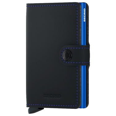Secrid Matte Miniwallet - Geldbörse RFID 6.5 cm (black - blue) - Markenkoffer