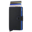 Secrid Matte Miniwallet - Geldbörse RFID 6.5 cm (black - blue) - Markenkoffer