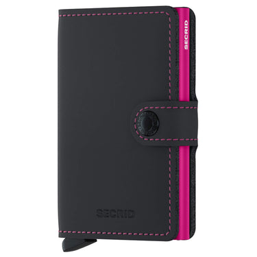Secrid Matte Miniwallet - Geldbörse RFID 6.5 cm (black - fuchsia) - Markenkoffer