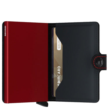 Secrid Matte Miniwallet - Geldbörse RFID 6.5 cm (black - red) - Markenkoffer