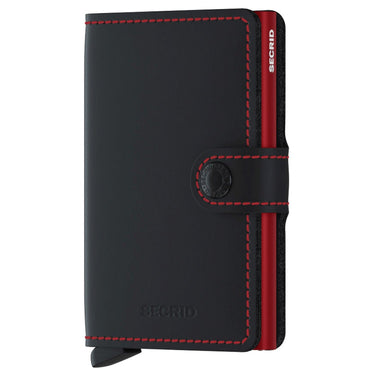 Secrid Matte Miniwallet - Geldbörse RFID 6.5 cm (black - red) - Markenkoffer