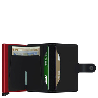 Secrid Matte Miniwallet - Geldbörse RFID 6.5 cm (black - red) - Markenkoffer