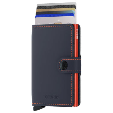 Secrid Matte Miniwallet - Geldbörse RFID 6.5 cm (night blue - orange) - Markenkoffer