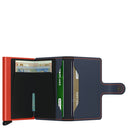 Secrid Matte Miniwallet - Geldbörse RFID 6.5 cm (night blue - orange) - Markenkoffer