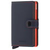 Secrid Matte Miniwallet - Cartera RFID 6.5 cm (color: azul noche-naranja)