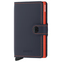 Secrid Matte Miniwallet - Geldbörse RFID 6.5 cm (night blue - orange) - Markenkoffer