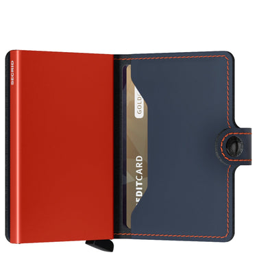 Secrid Matte Miniwallet - Geldbörse RFID 6.5 cm (night blue - orange) - Markenkoffer