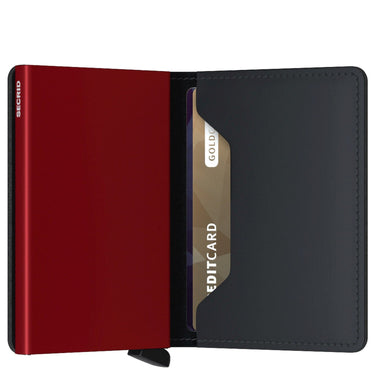Secrid Matte Slimwallet - Geldbörse RFID 6.8 cm (black - red) - Markenkoffer