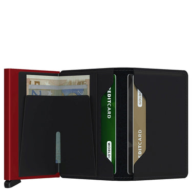 Secrid Matte Slimwallet - Geldbörse RFID 6.8 cm (black - red) - Markenkoffer