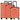 Somko Line - 4 - Rollen - Trolley Set 3tlg. (coral) - Markenkoffer